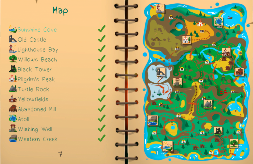 Haven Park Full Map (List of Easy to Find Campgrounds and Quests ...