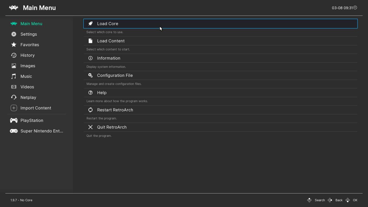 retroarch download core