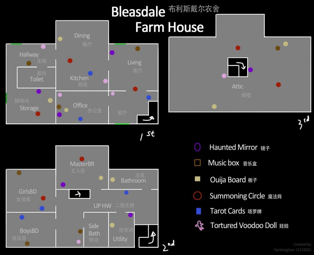 Phasmophobia Cursed Items Locations (Houses + Campsite) KosGames