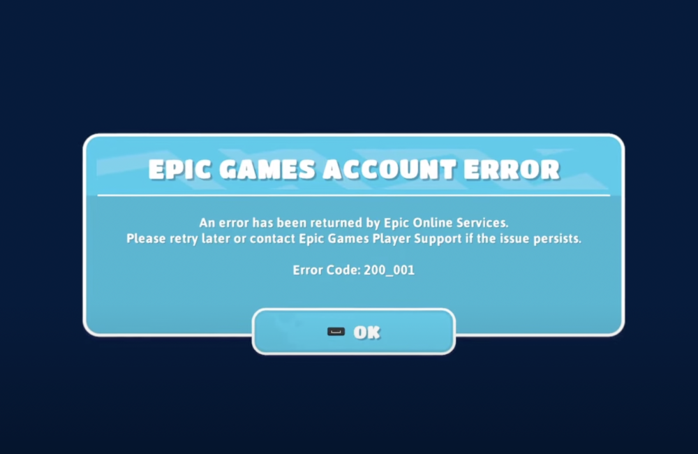 Epic Games Error Code 200_001 [Fixed]