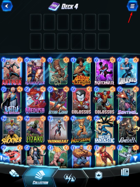 MARVEL SNAP codice del mazzo, carte ed esempi KosGames