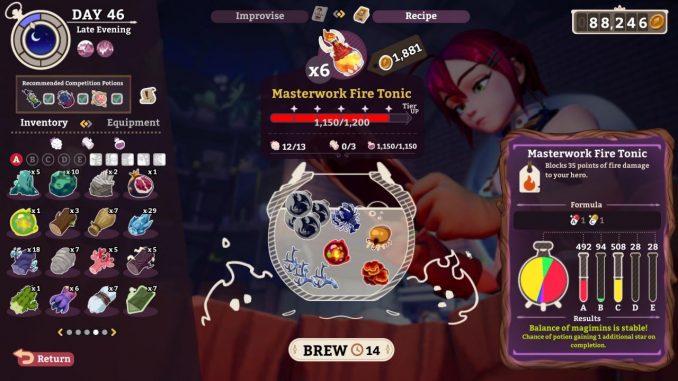 Potionomics: All Masterwork 5 Star Potions (Recipes) - KosGames