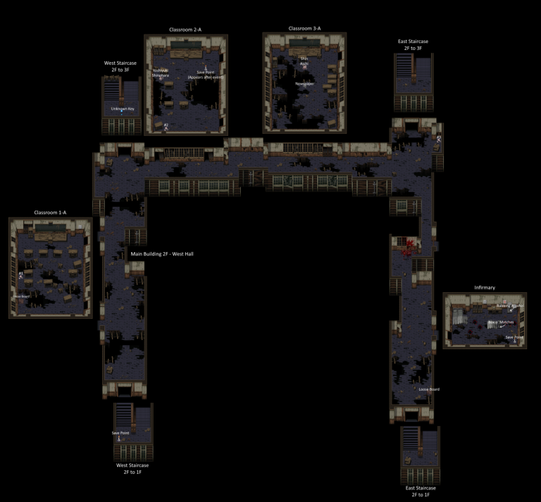Corpse Map Riparia コープスパーティー (2021): チャプター 1 マップ - KosGames