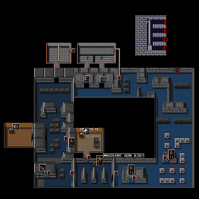 Metal Gear 2: Solid Snake Tower 1F Map for MSX by Rackvin - GameFAQs