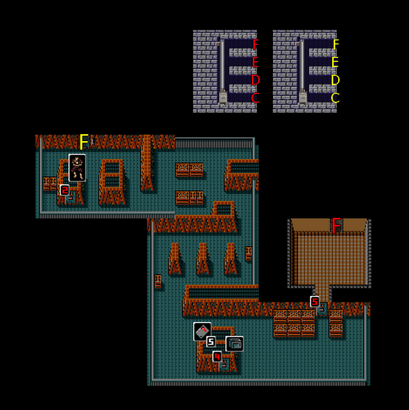 Metal Gear 2: Solid Snake South Base 1F Map for MSX by Rackvin