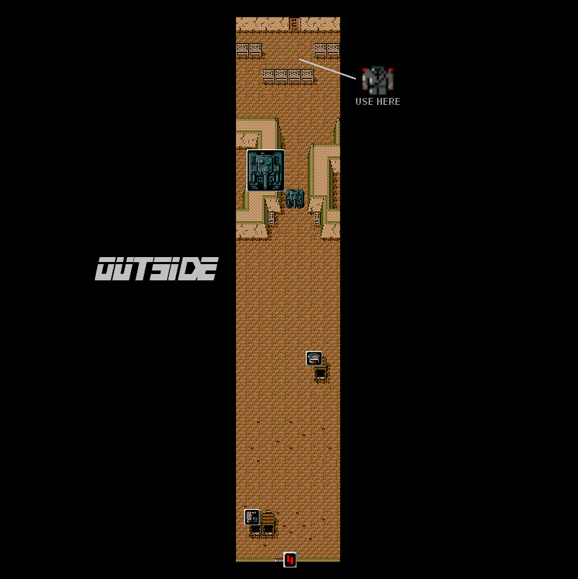 Metal Gear 2: Solid Snake South Base 1F Map for MSX by Rackvin